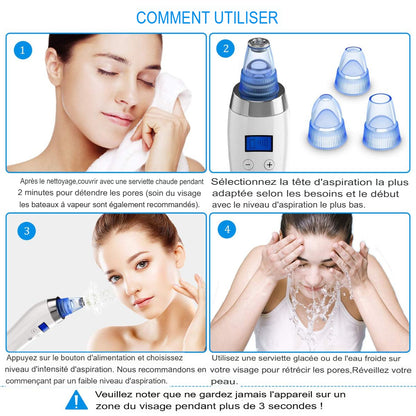 ✨ Extracteur de Sébum DermaSuction – 4 embouts magiques pour une peau parfaite 💎